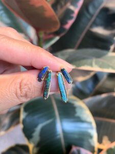Green Light Double Opal Earrings