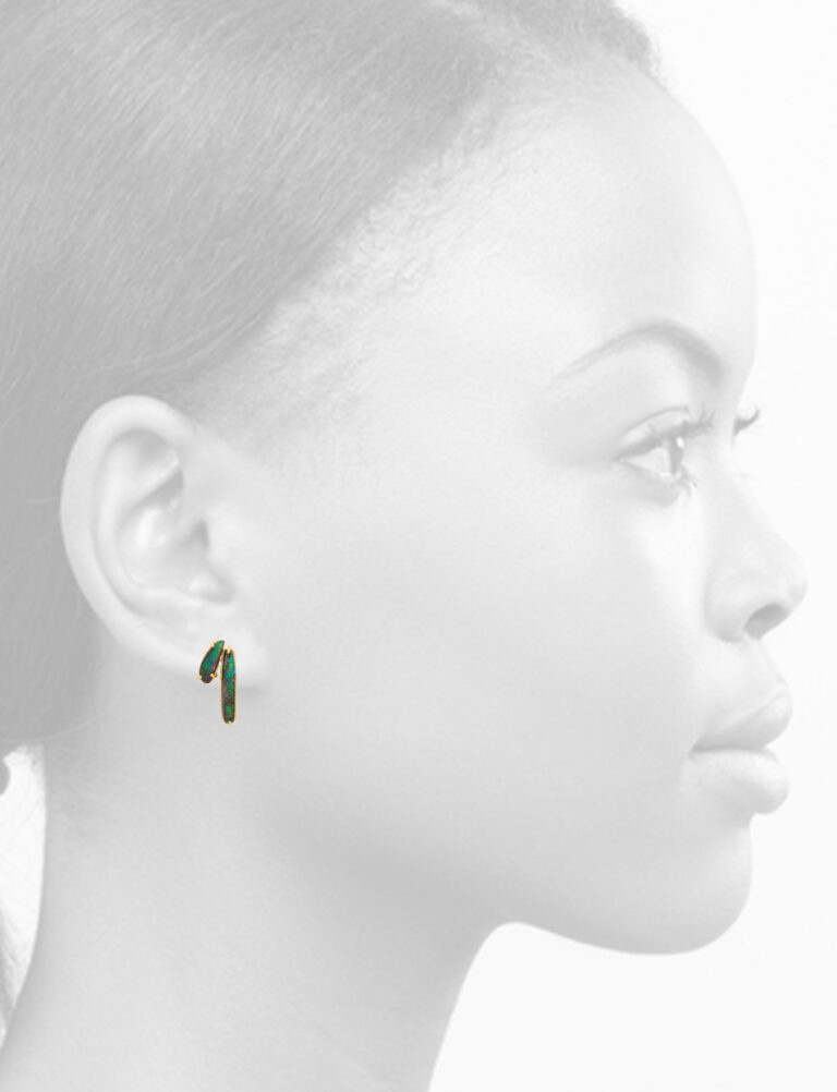 Green Light Double Opal Earrings