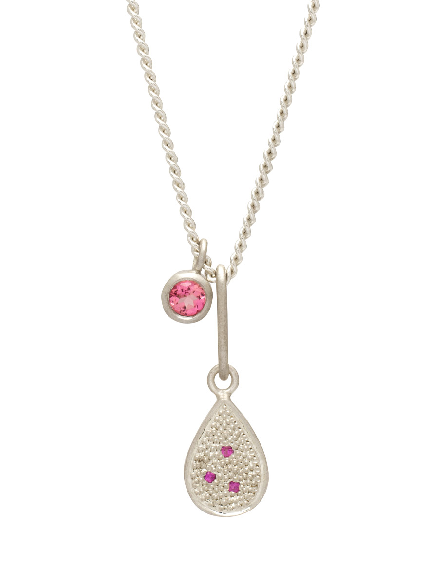 Pomegranate Pendant Necklace – Pink Sapphire & Tourmaline