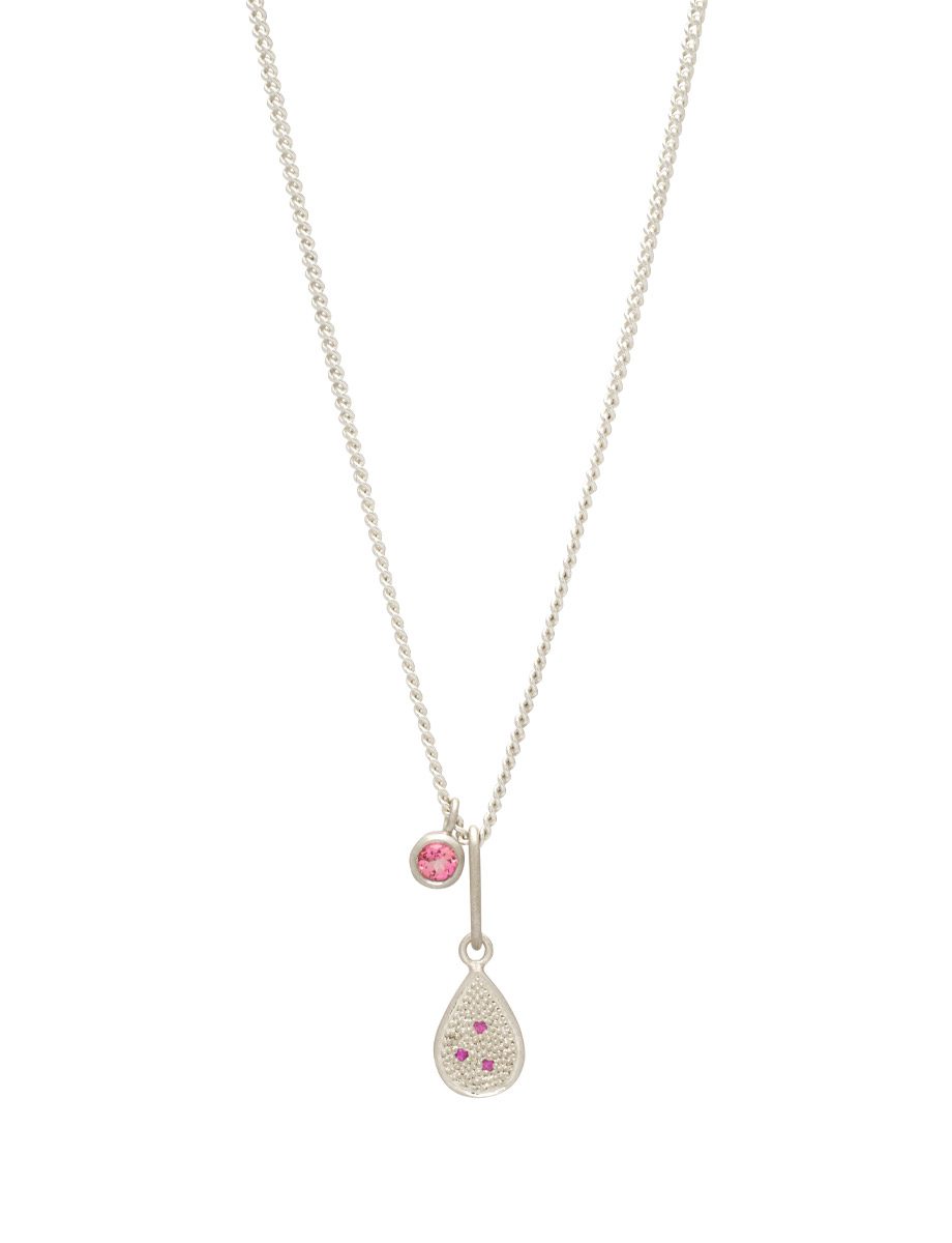 Pomegranate Pendant Necklace – Pink Sapphire & Tourmaline