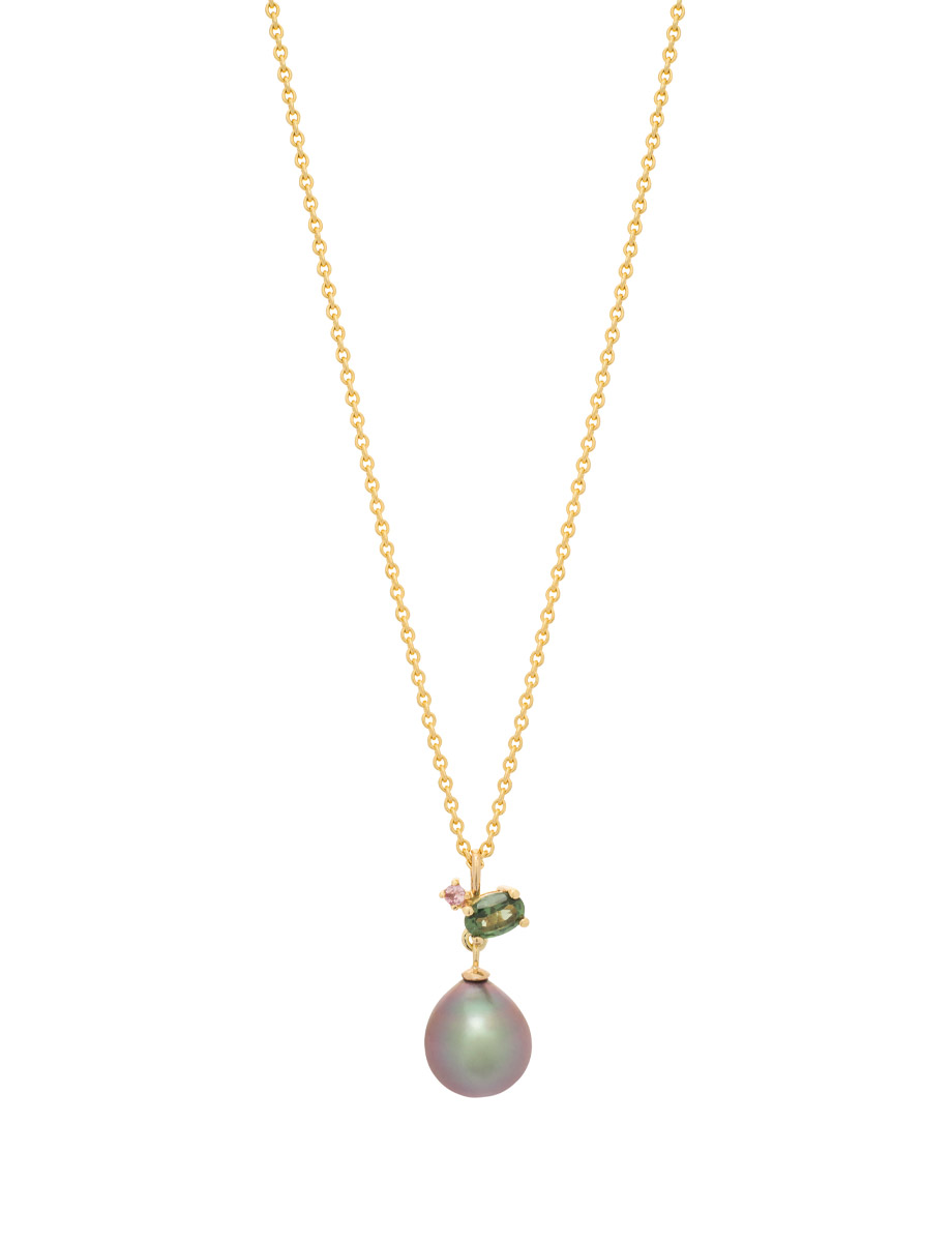 Deep Sea Necklace – Tahitian Pearl & Sapphire