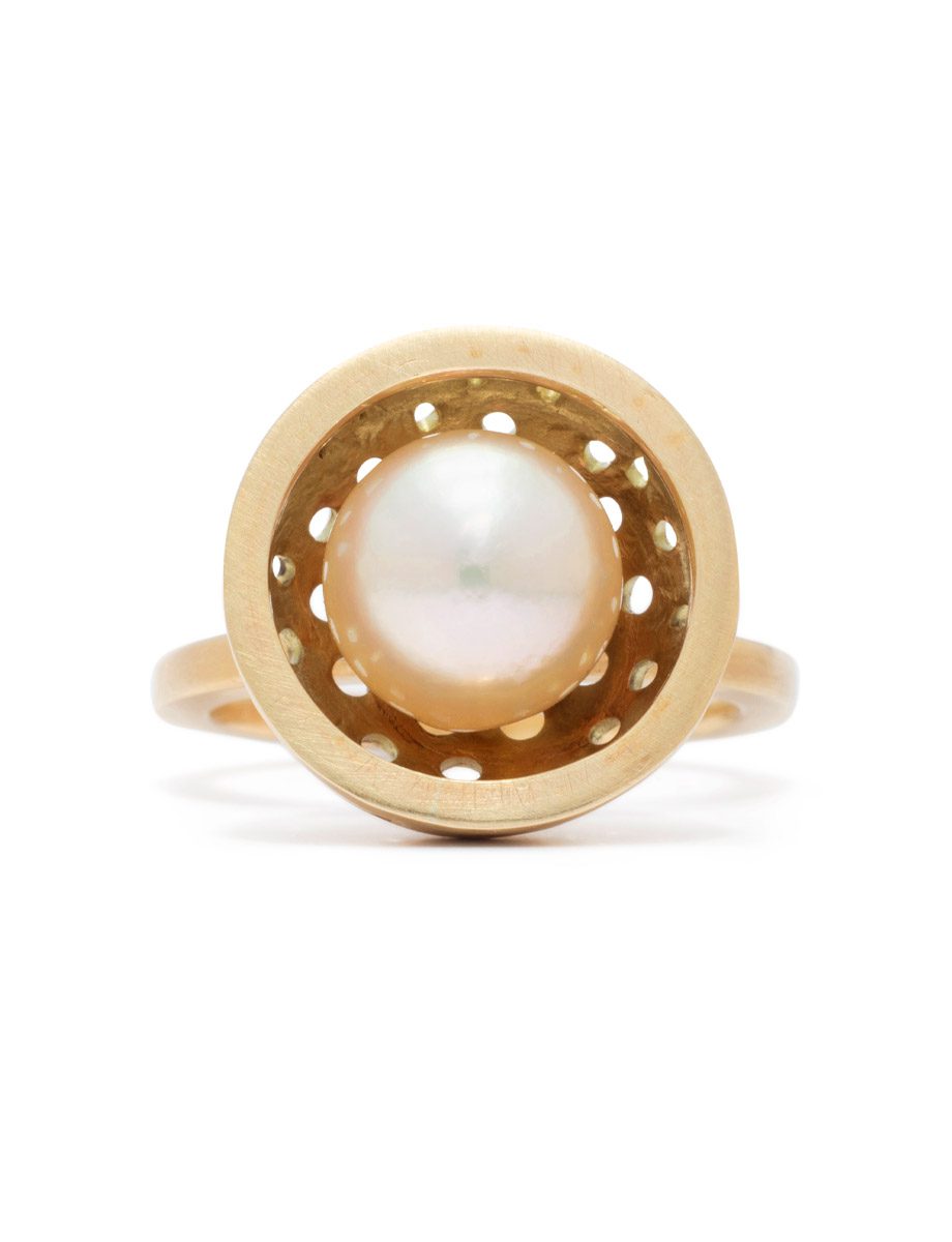 Akoya Ring – Yellow Gold & Pearl