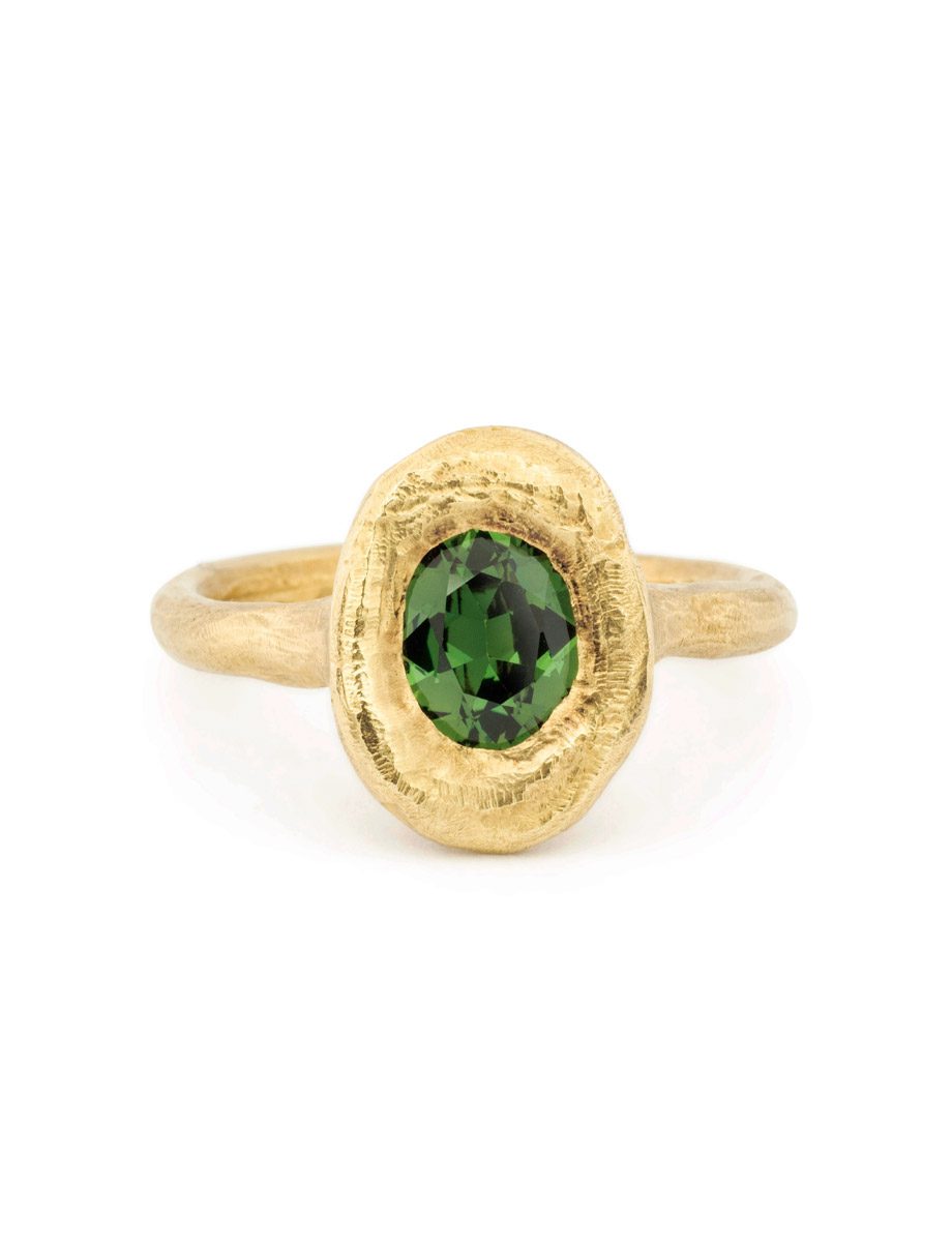 Orpheus Ring – Yellow Gold & Parti Sapphire