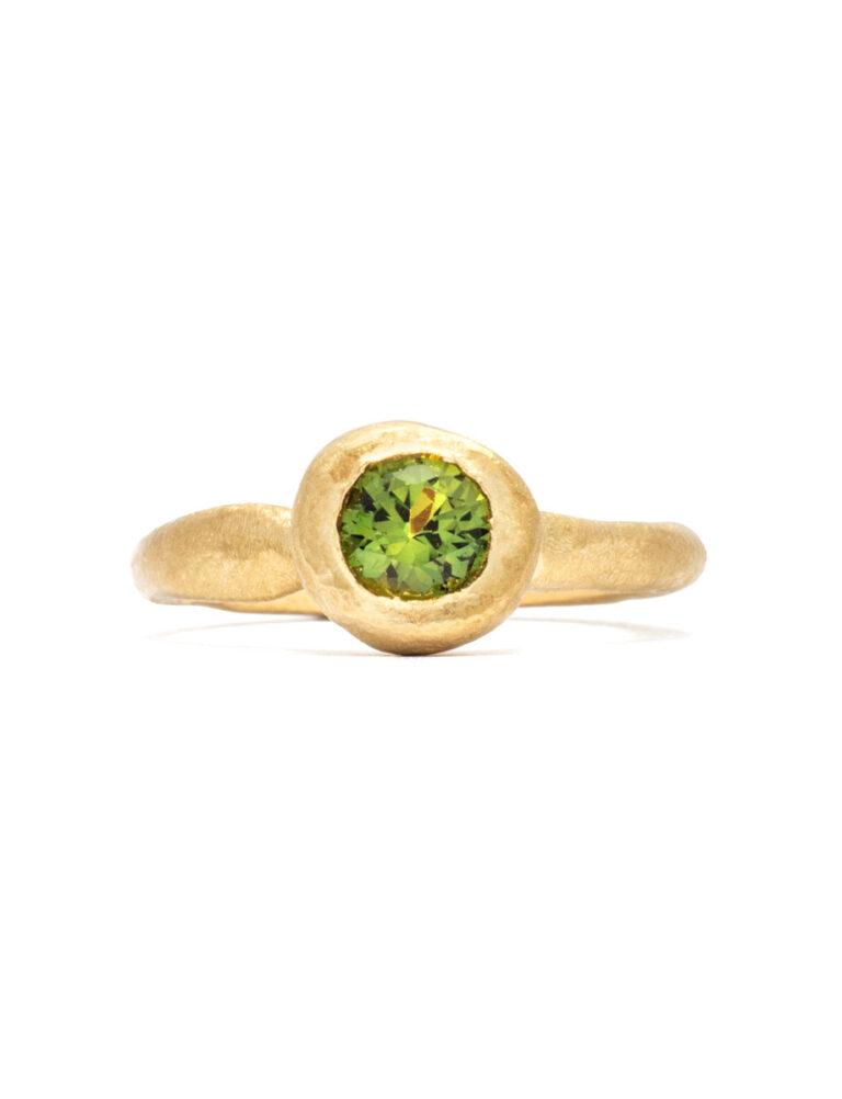 To Hold Ring – Yellow Gold & Green Sapphire