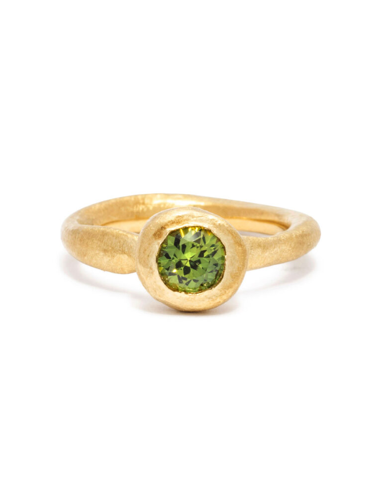 To Hold Ring – Yellow Gold & Green Sapphire