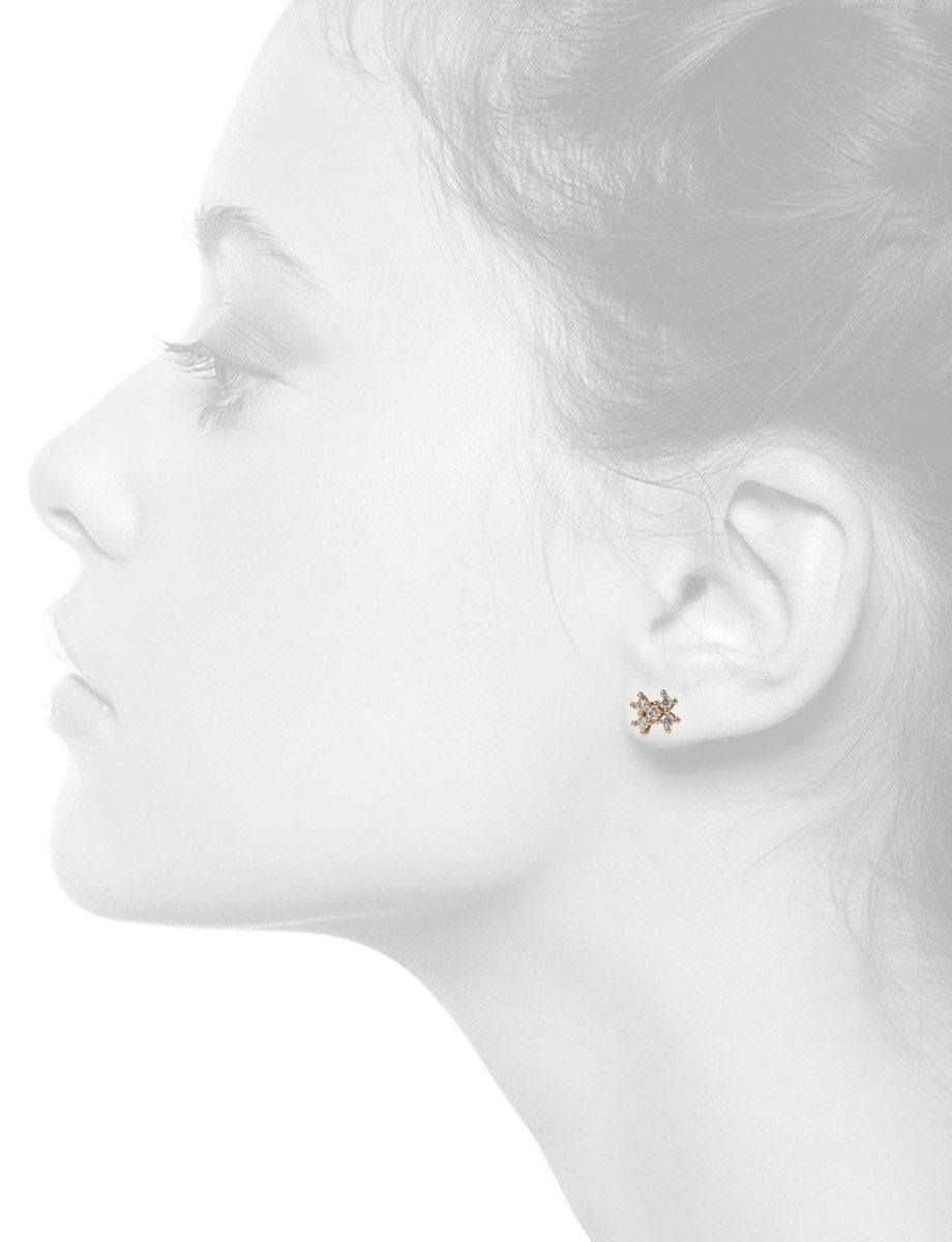 Five Diamond Stud Earrings – Yellow Gold