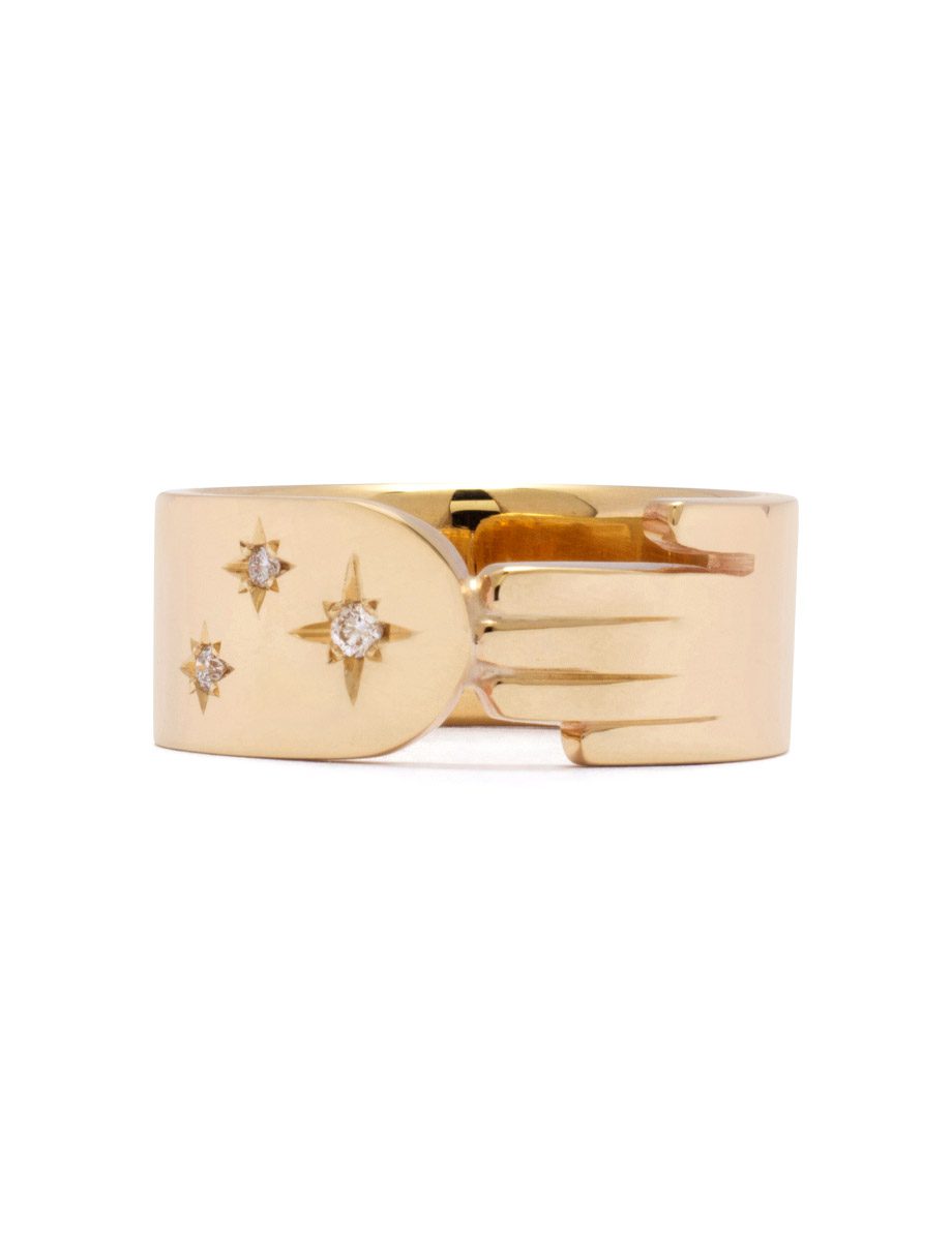 Magic Touch Ring – Yellow Gold & Diamonds