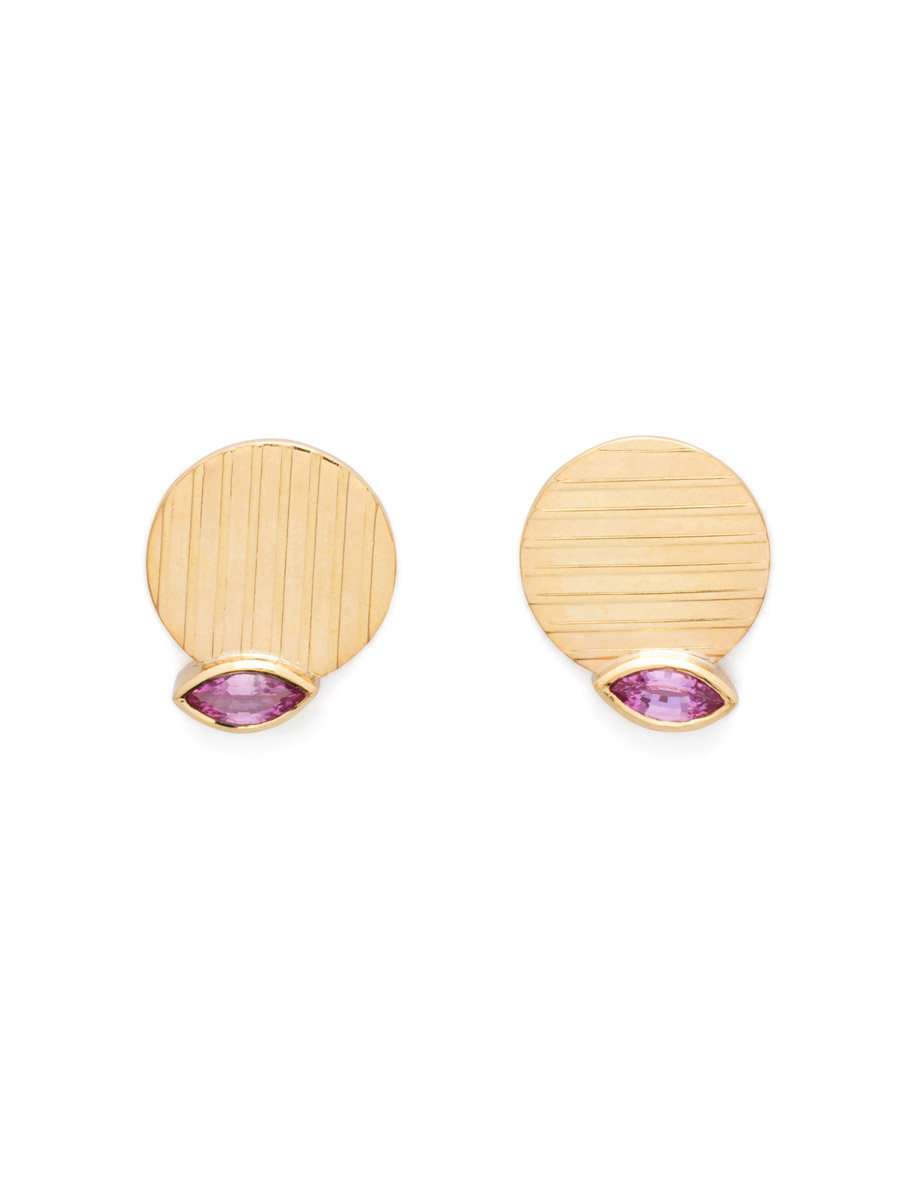 Party Time Earrings – Yellow Gold & Pink Sapphires