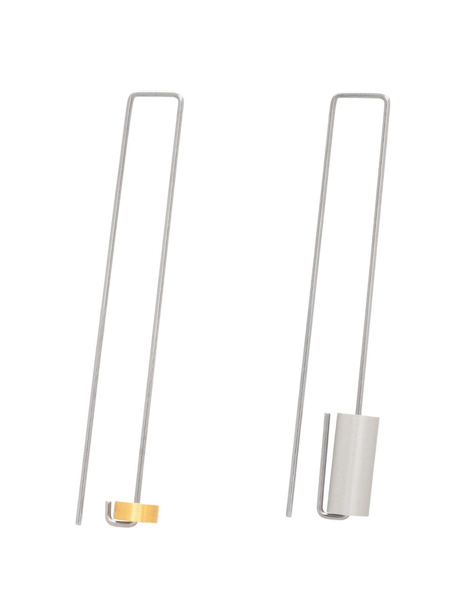 One Gram Earrings – Gold & Aluminium