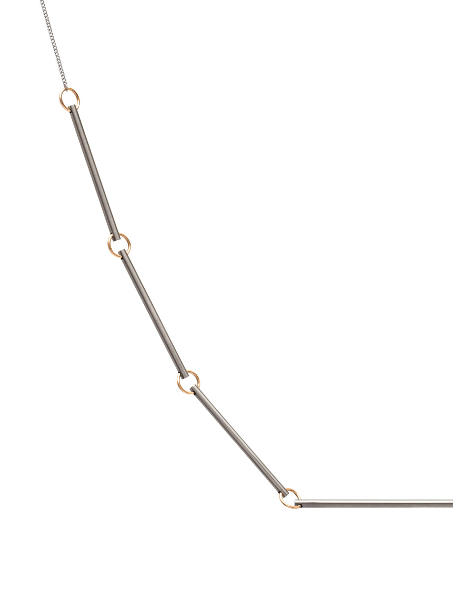 Centre Line Necklace – Stainless Steel & Titanium
