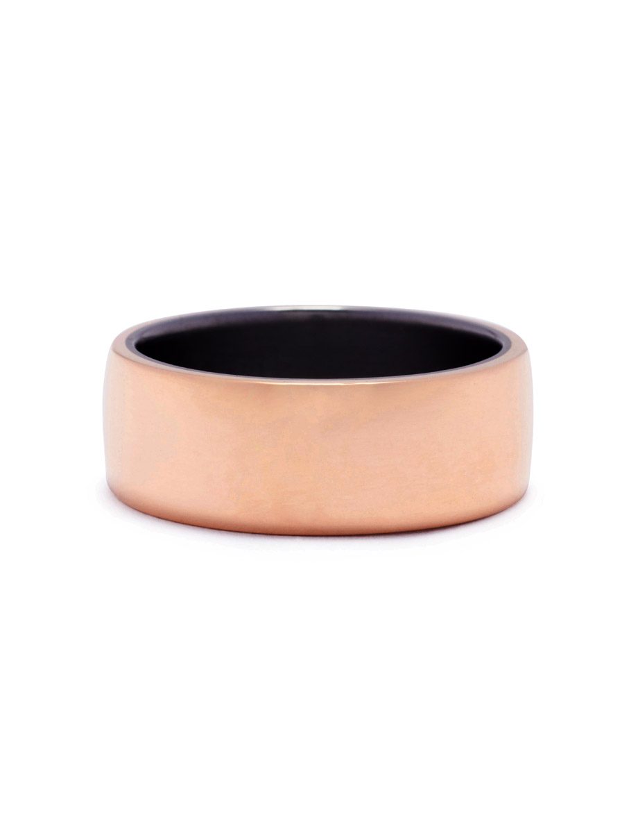 Reverse Ring – Tantalum & Rose Gold