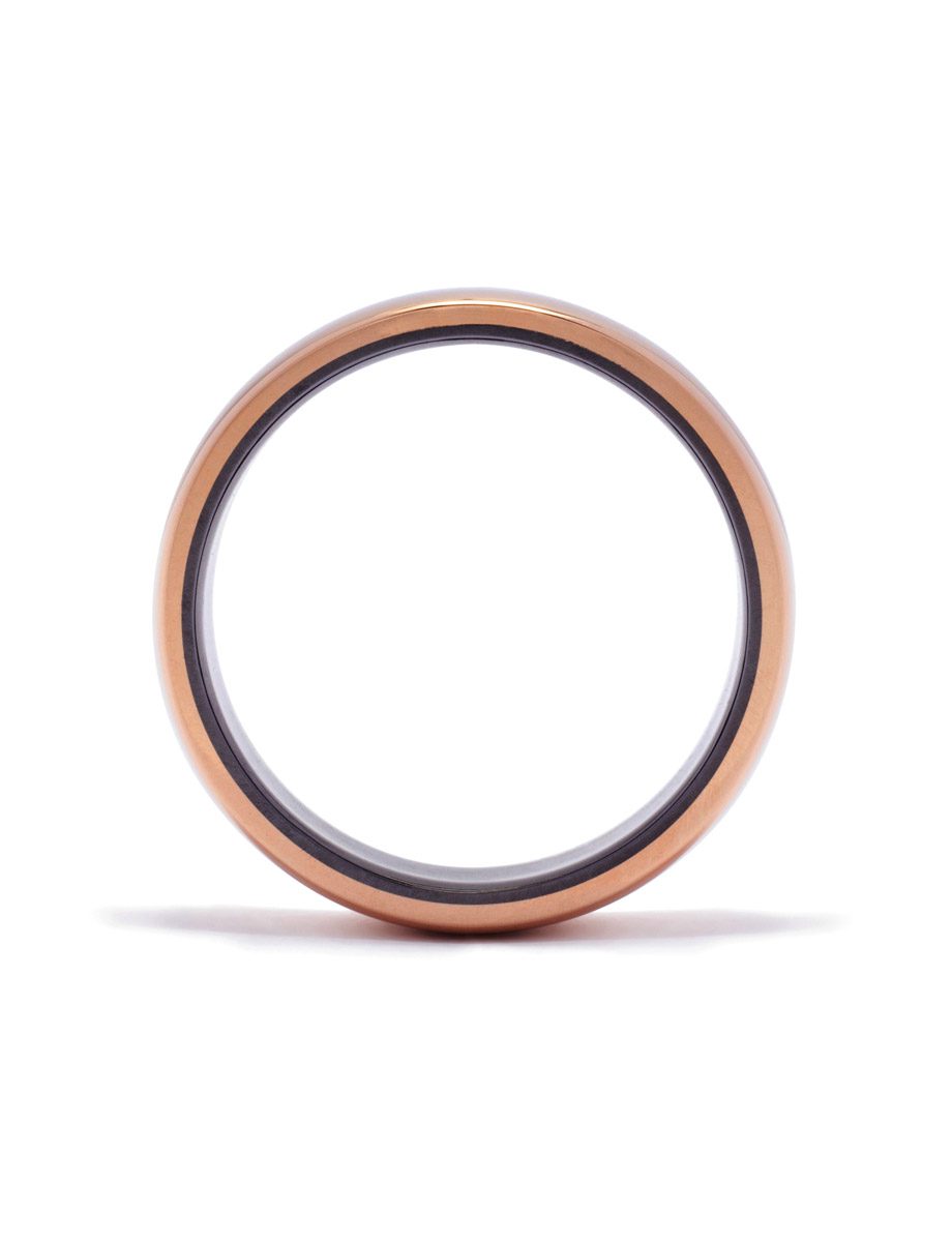 Reverse Ring – Tantalum & Rose Gold