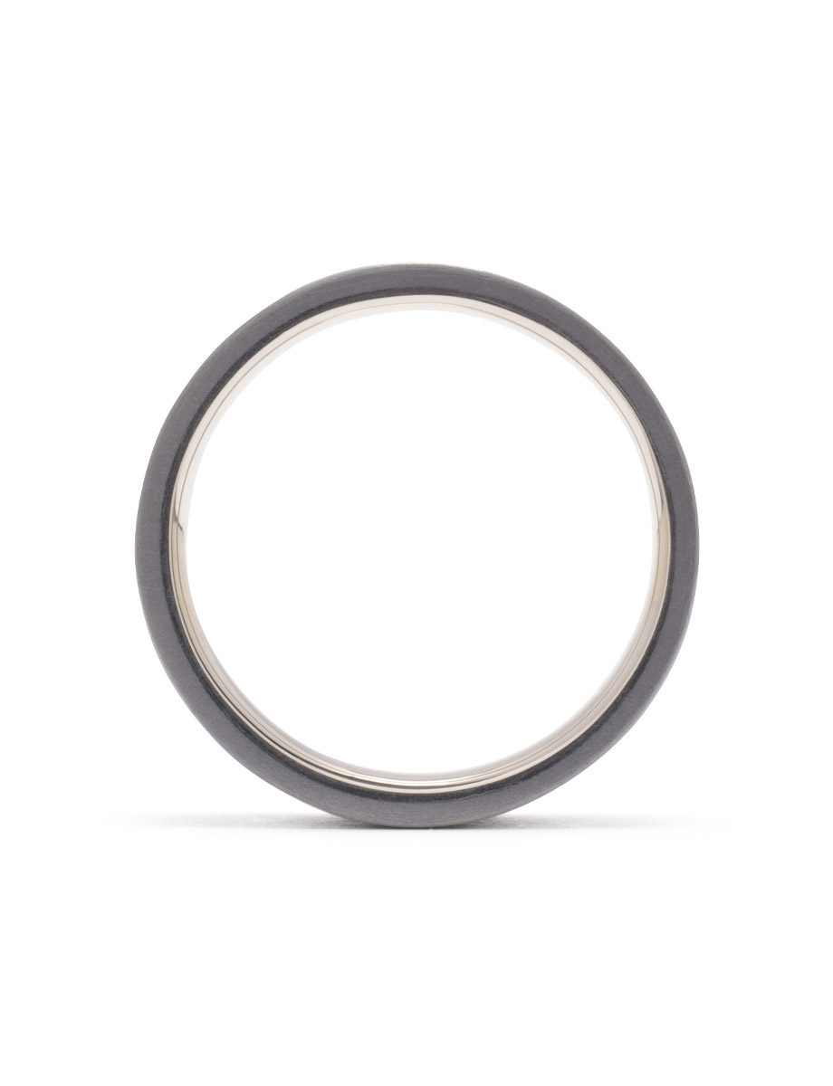 Stripe Ring – Tantalum & White Gold