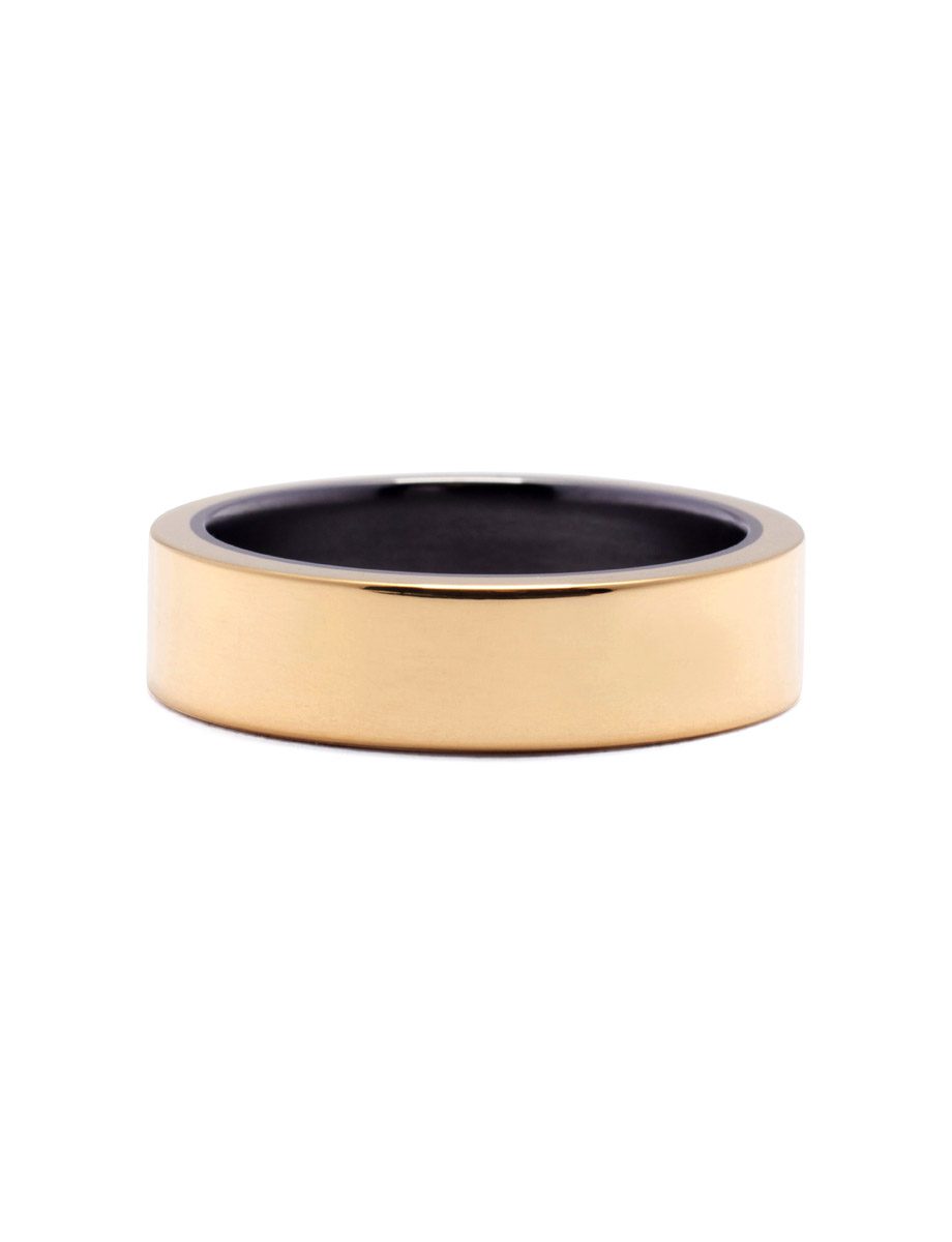 Reverse Ring – Tantalum & Yellow Gold