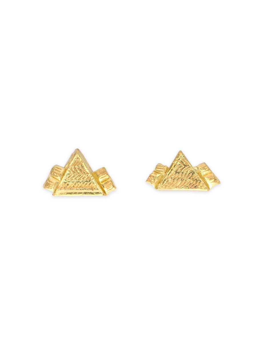 Triangle Stud Earrings – Yellow Gold