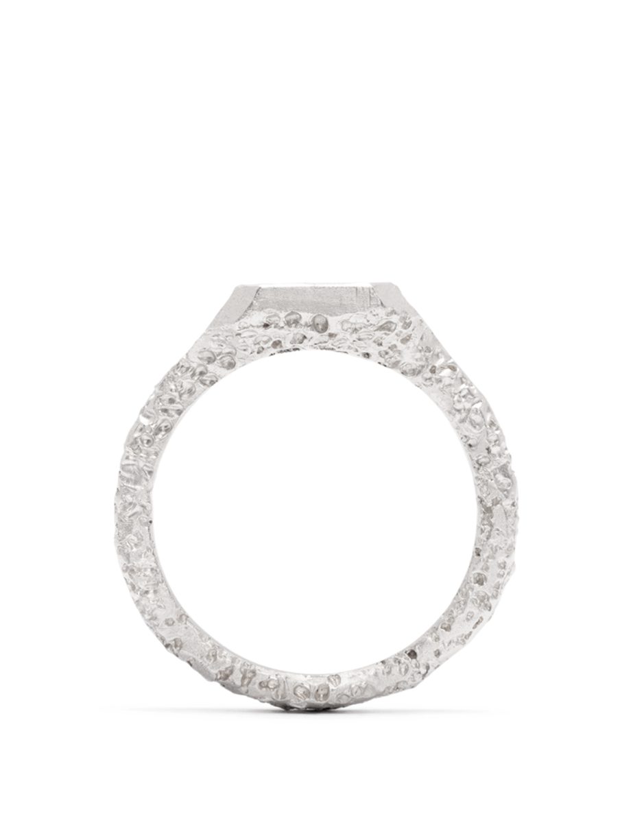 50% Offcut Ring – Silver & Champagne Diamond
