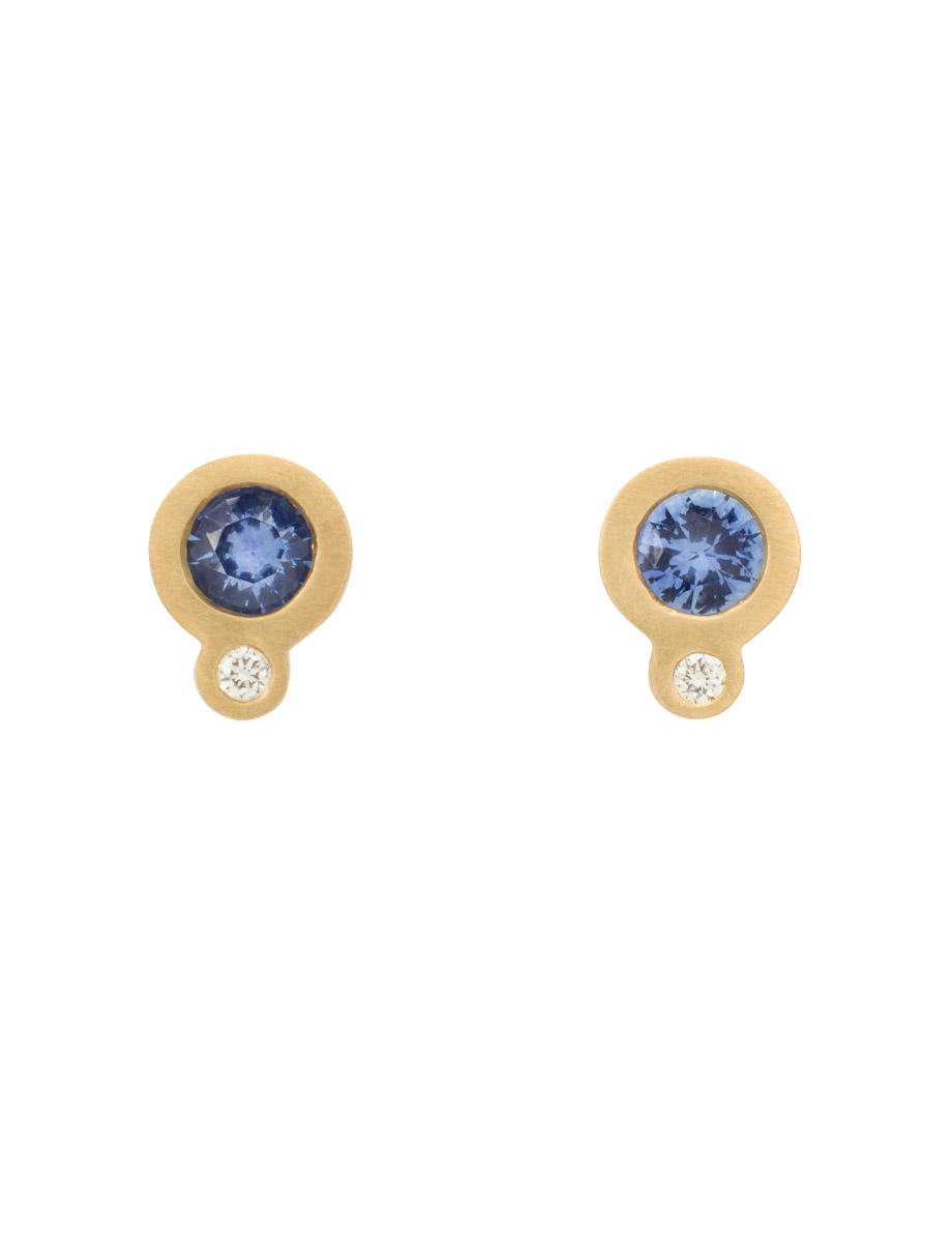 My Friend & I Stud Earrings – Ceylon Sapphire