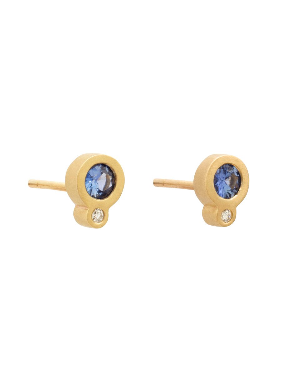 My Friend & I Stud Earrings – Ceylon Sapphire