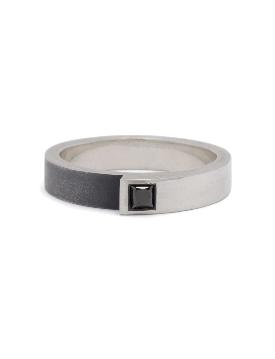Darkness Rising Ring – Silver & Black Diamond