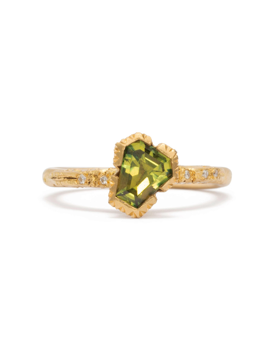 Mira (Meaning Sea) Ring – Yellow Sapphire & Diamond