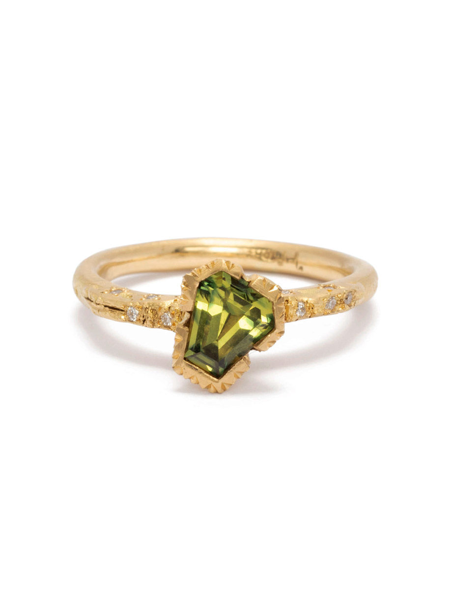 Mira (Meaning Sea) Ring – Yellow Sapphire & Diamond