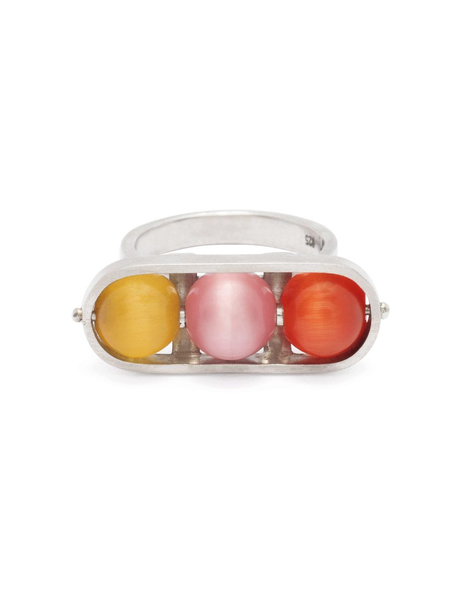 Trio Ring – Pink, Yellow & Orange