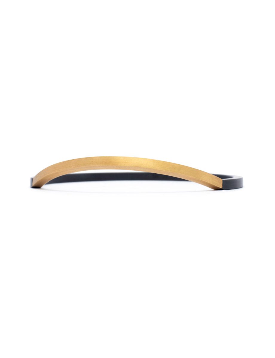 Edge Bangle – Blackened Silver & Gold