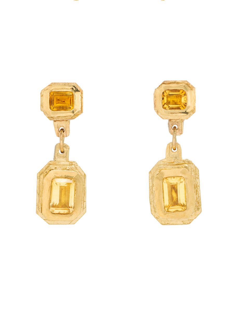 Carmen Earrings – Yellow Gold & Citrine