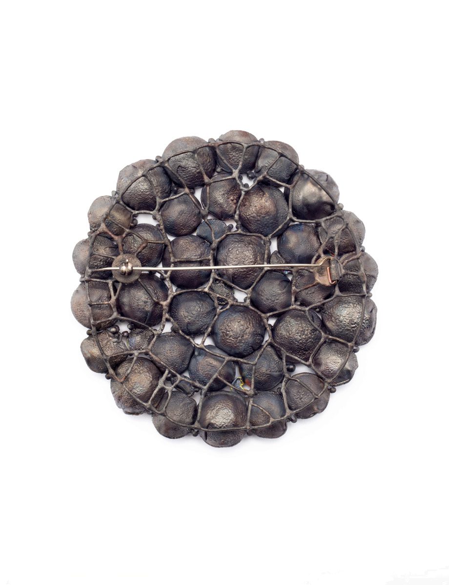 Large Circle Brooch – Shibuichi & Steel