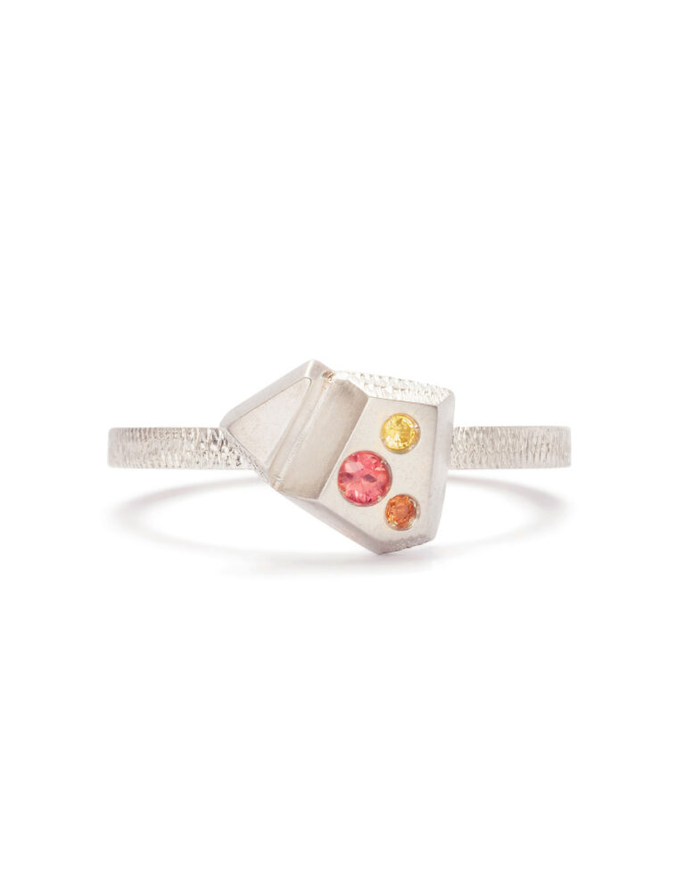 By My Side Ring – Red, Yellow & Orange Sapphire