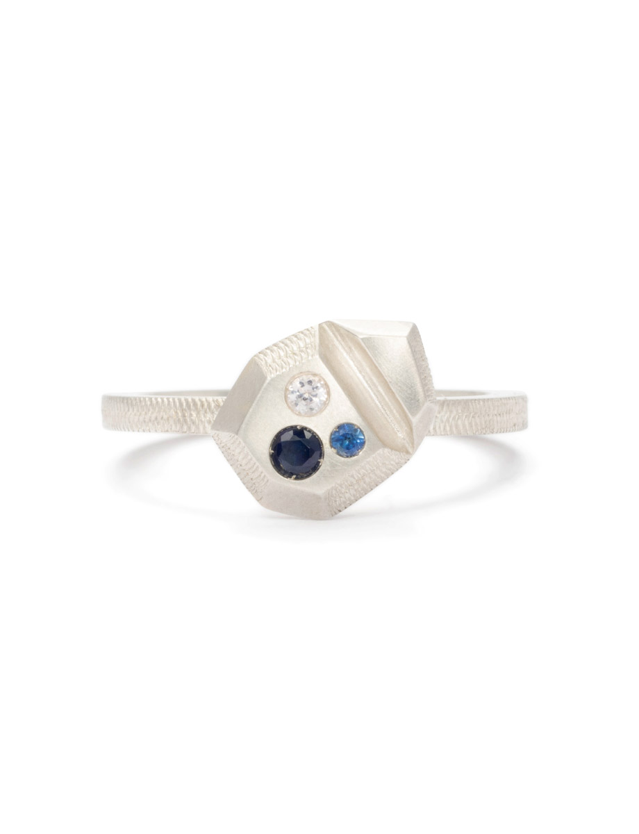 Proximity Ring – Silver & Sapphire