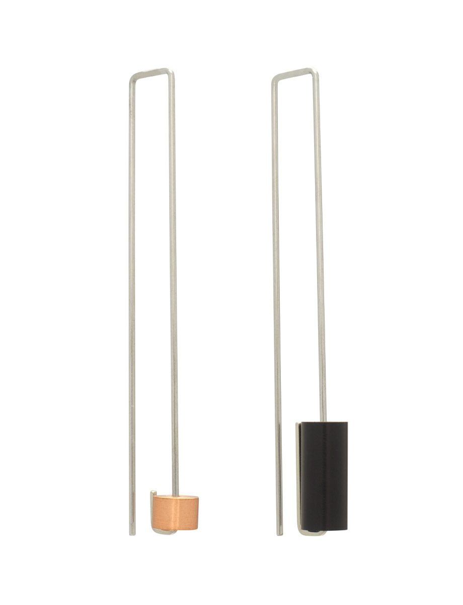 One Gram Earrings – Black & Copper