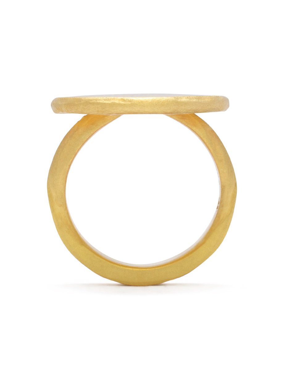 Round Sun Catcher Ring – Yellow Gold