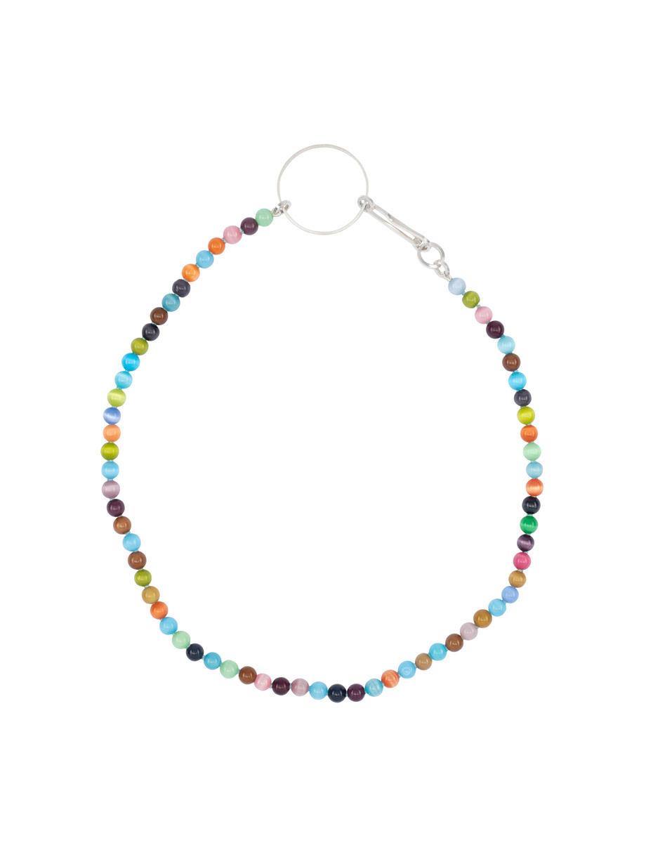‘O’ Necklace – Silver & Fibre Optic Glass