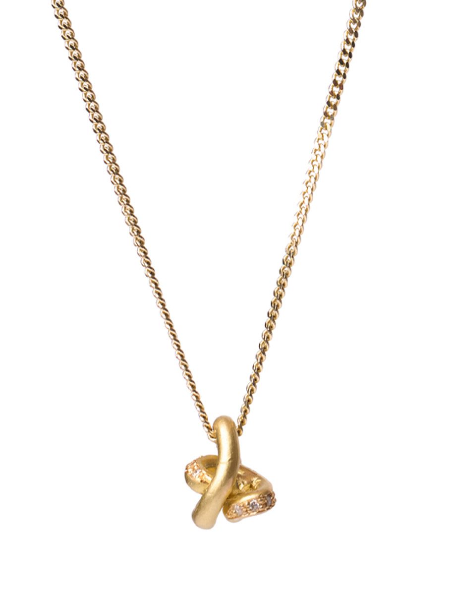 Affinity Knot Necklace – Yellow Gold & Diamonds