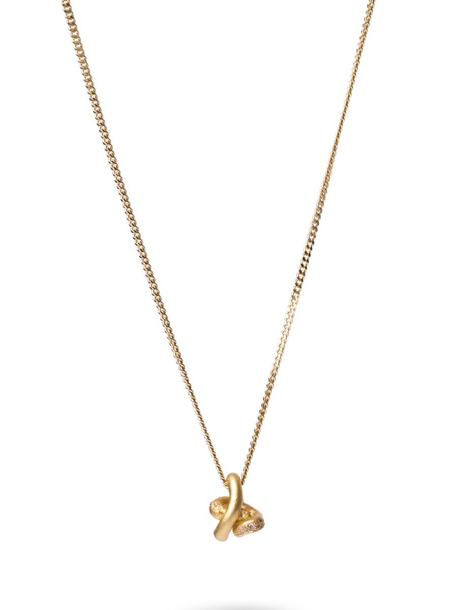 Affinity Knot Necklace – Yellow Gold & Diamonds
