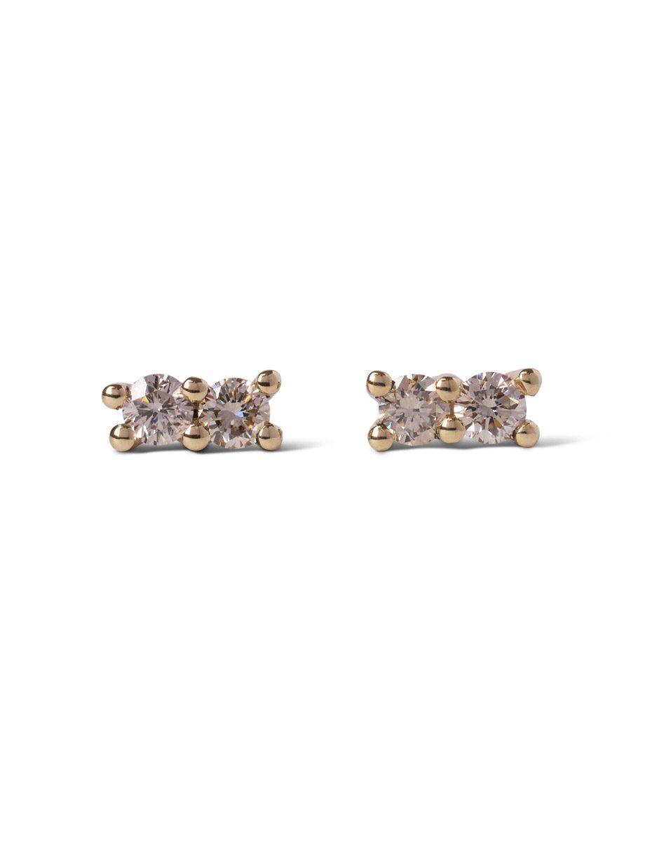 Soul Mate Stud Earrings – Champagne Diamonds