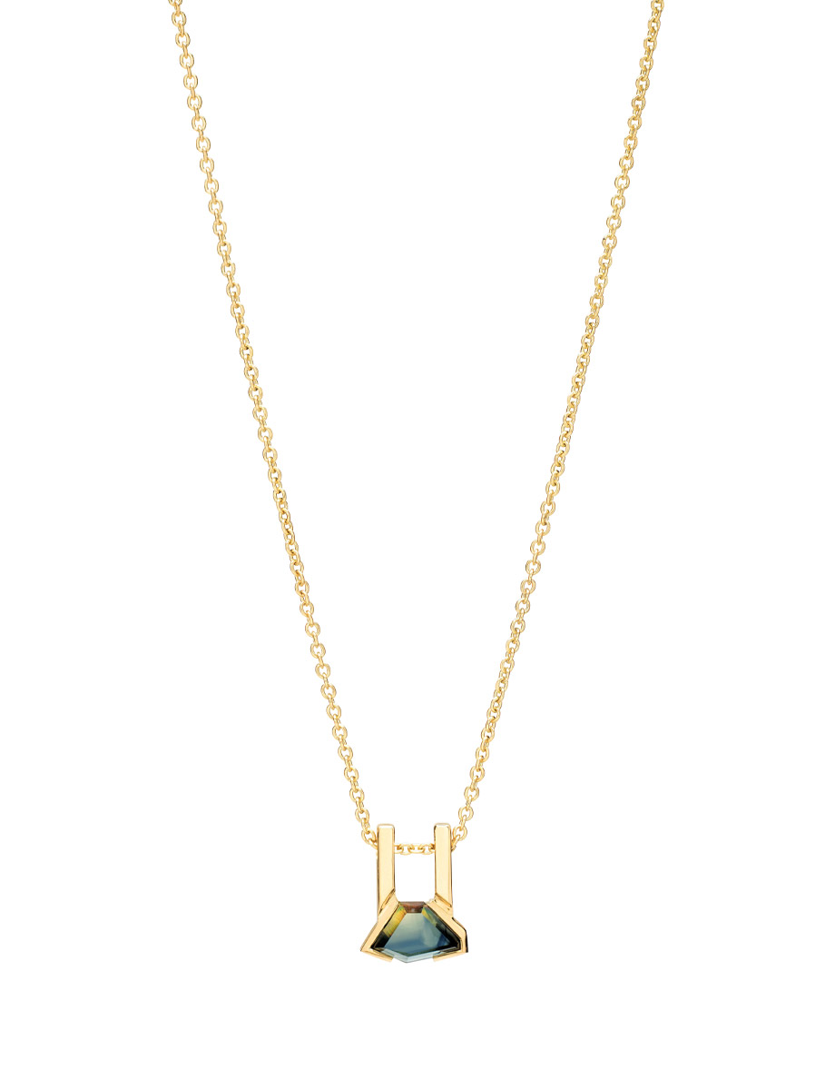 Agility Necklace – Yellow Gold & Parti Sapphire