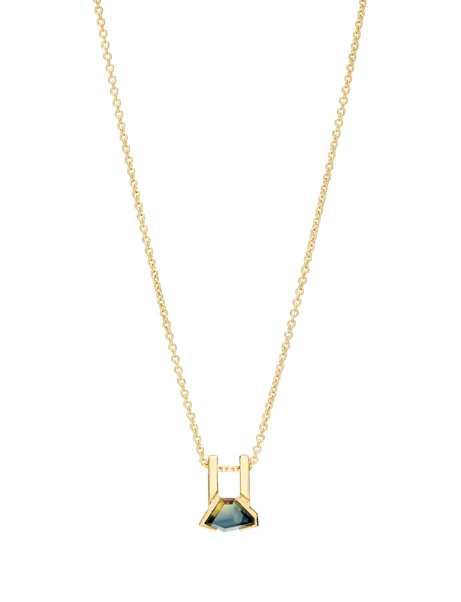 Agility Necklace – Yellow Gold & Parti Sapphire