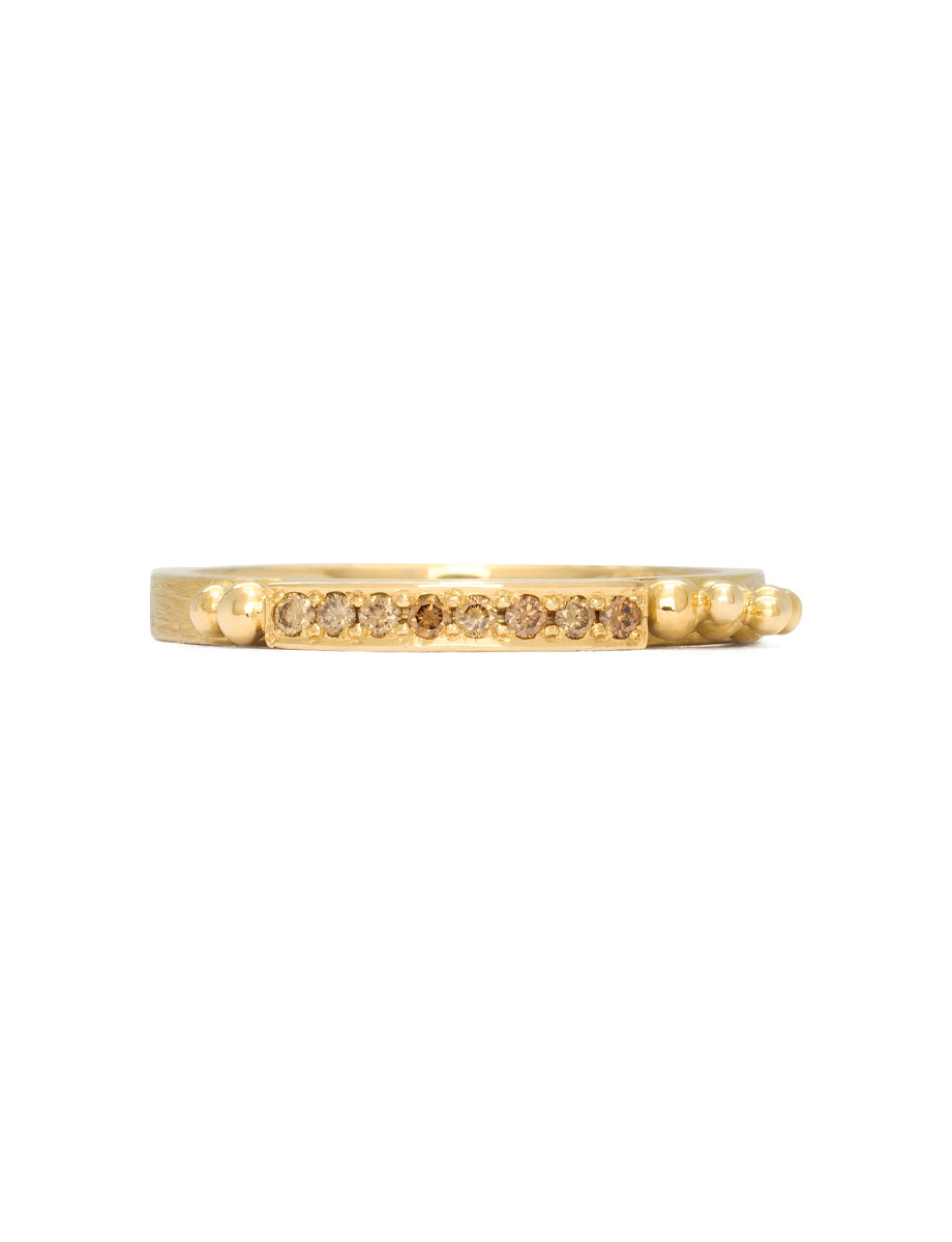 Granule Ring – Yellow Gold & Diamonds