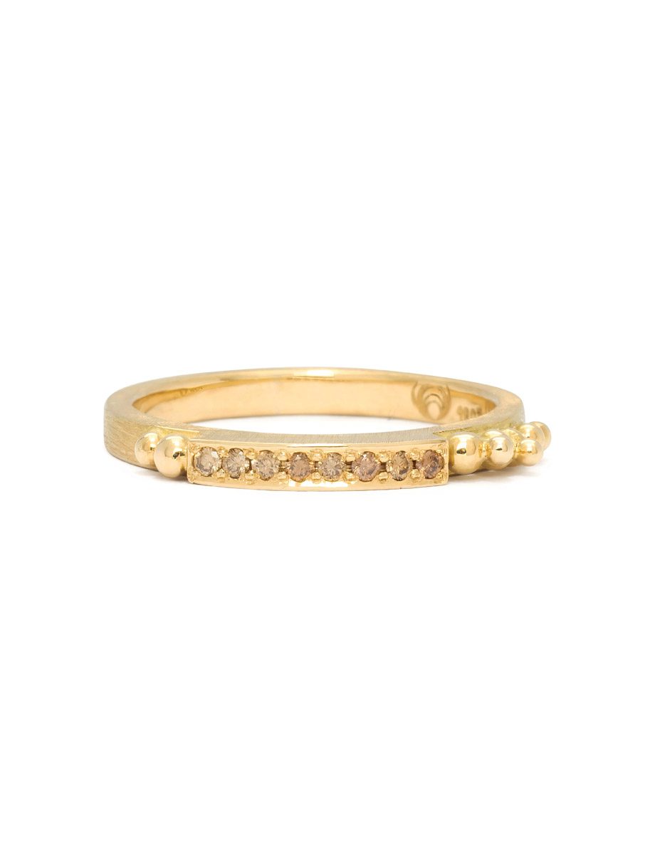 Granule Ring – Yellow Gold & Diamonds