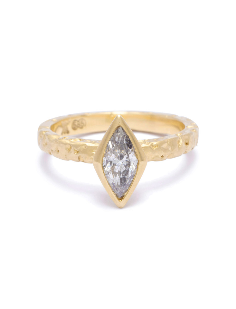 Earth Frequency Ring – Yellow Gold & Diamond