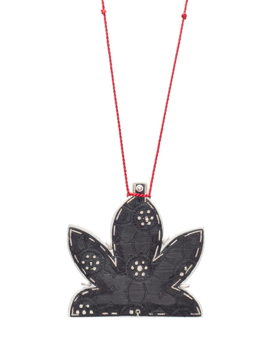 Lotus Pendant Necklace – Silver & Steel