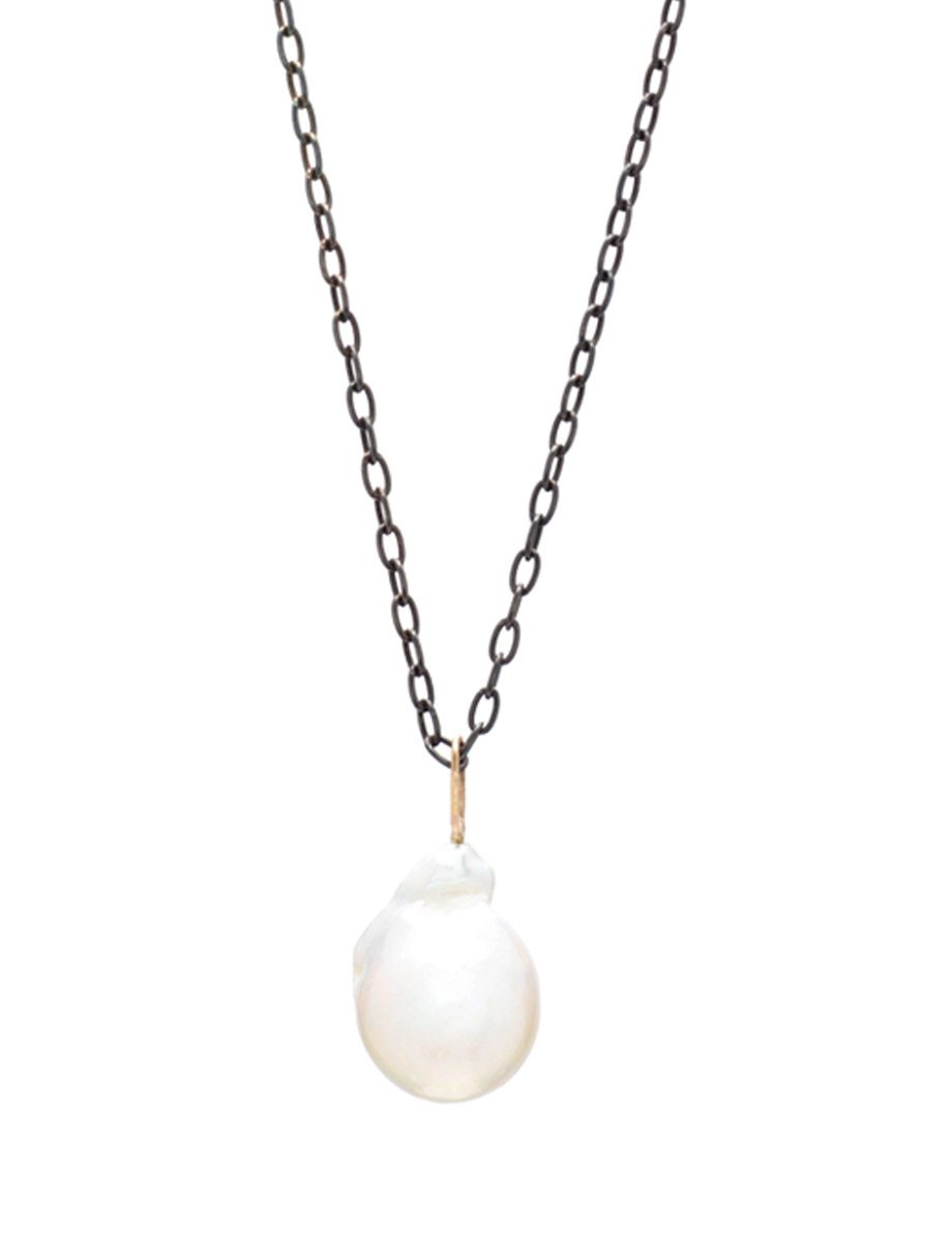Maru Pendant Necklace – Sterling Silver & Pearl