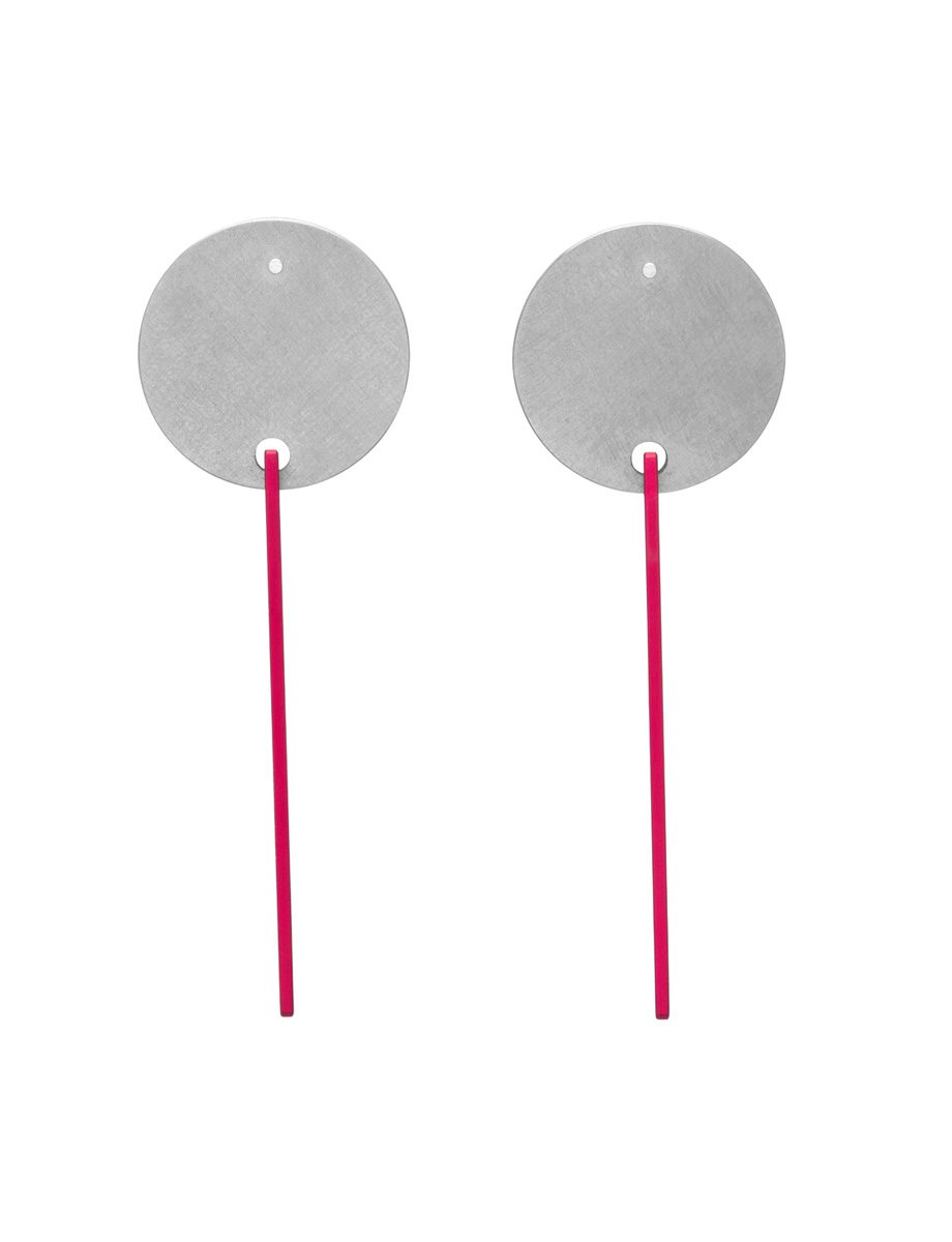 Inge Disc Earrings – Crimson