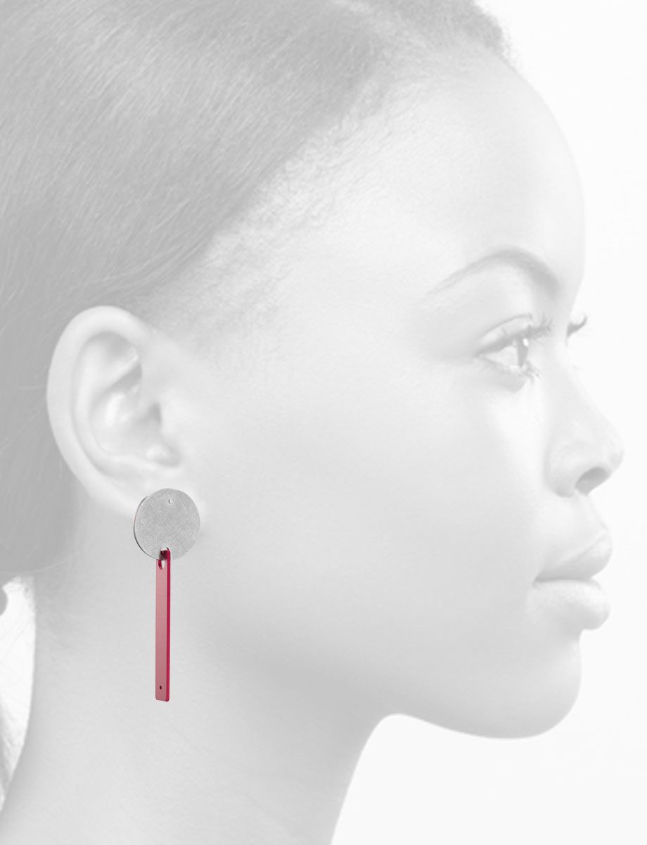 Inge Disc Earrings – Crimson