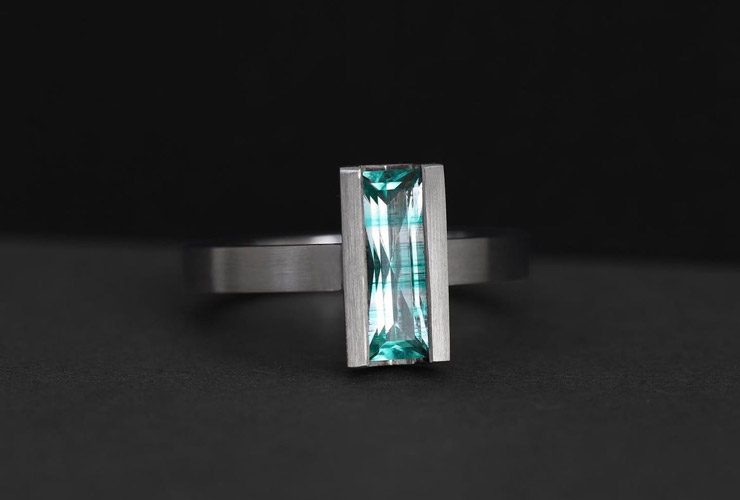 Rhys Turner - Torrington Emerald Ring - White Gold and Emerald