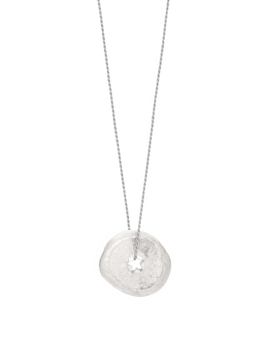 Sea Lilies Imprint 01 Star Aperture Pendant Necklace – Silver