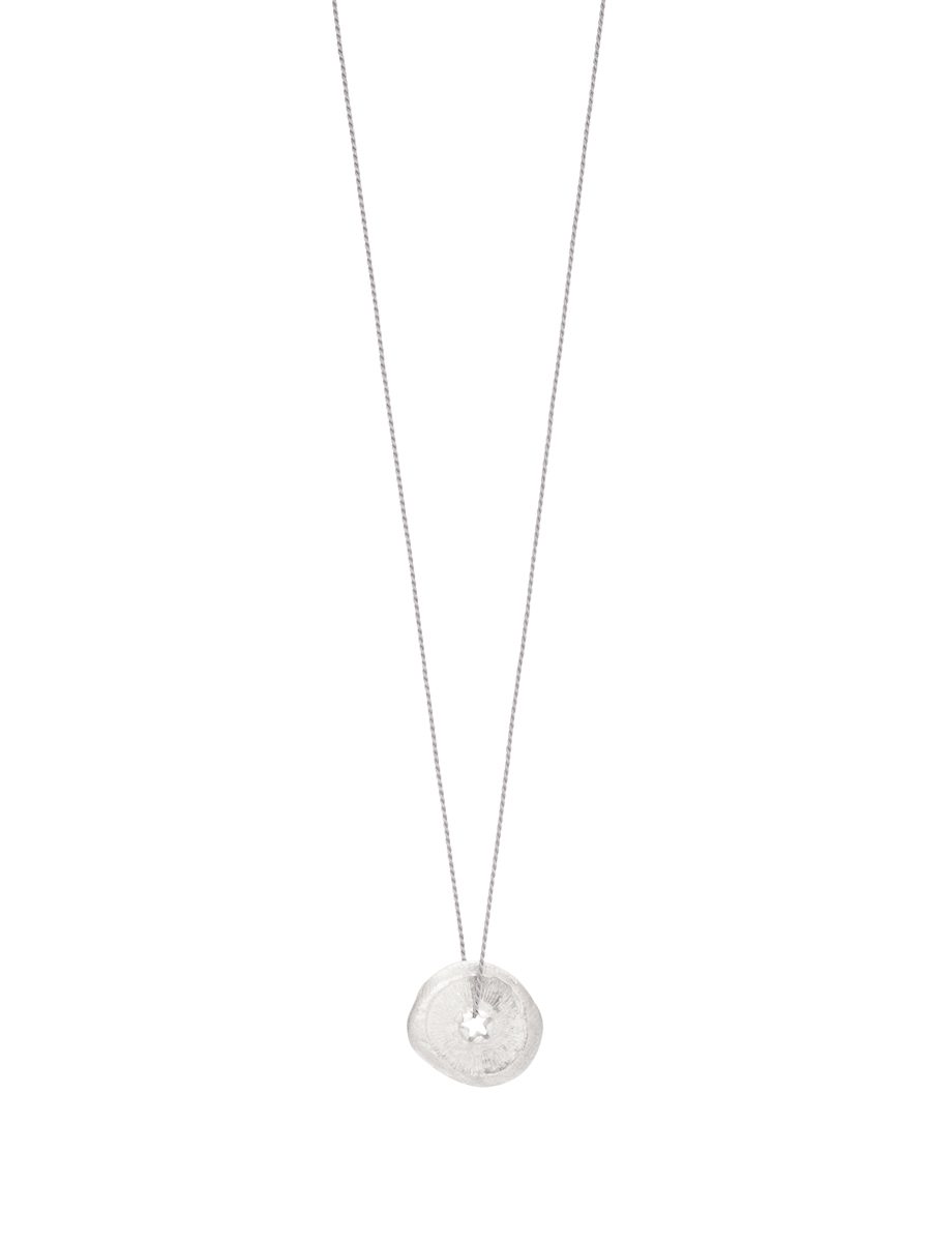 Sea Lilies Imprint 01 Star Aperture Pendant Necklace – Silver