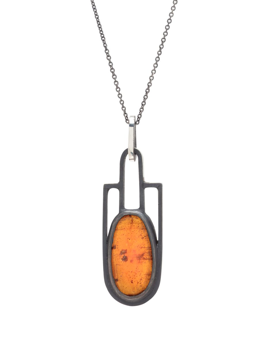 Belvedere Line Pendant Necklace – Silver & Kyanite